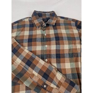 J. Crew Flannel‎ Button Up Plaid Shirt Mens Long Sleeve Casual Large Cabin core